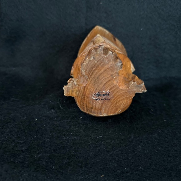 Oliv-Art, vintage hand carved vessel of a face. - Picture 6 of 6